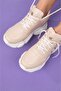 women's cream wedge-heeled sneakers - 3