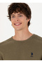BASE. Polo Assn. Crew Neck Slim Fit Khaki Melange Men's Sweater TD01-BSK23 - 2