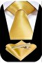 Men's Satin Tie Handkerchief And Gold Steel Tie Clip Set