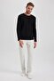 Slim Fit Crew Neck Basic Long Sleeve T-Shirt - 2