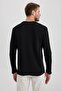 Slim Fit Crew Neck Basic Long Sleeve T-Shirt - 5