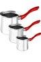 3 Pieces Stainless Steel Coffee Pot Set 4-5-6 Number - 2