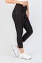 Partly Women's Black Pocketed High Waist, Firming Yoga Tights 21"
