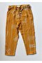 Girl's Mustard Color Viscose Striped Rope String Trousers - 2