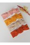 Girl's Baby Bandana Buckle Set 4-Piece Rib Orange, Dark Powder, Mustard Beige