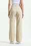 Cream High Waist Boyfriend Wide Leg Loose Wide Leg Trousers - 4