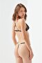 Black Lace Transparent String Panty Women's Bra Set - 2