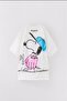 Kids ''klop! Snoopy'' Front and Back Printed Children's White T-shirt 2/14