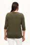 Large Size New Season Casual Comfort Model Leaf Pattern Stone Printed Half Sleeve Mother 4 Seasons Blouse - 7