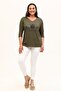 Large Size New Season Casual Comfort Model Leaf Pattern Stone Printed Half Sleeve Mother 4 Seasons Blouse - 8