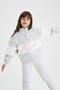 Girl's High Collar Sweatshirt - 4