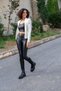 Women's Shawl Collar Melange Knitwear Cardigan Ecru 23w319