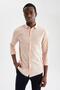Slim Fit Long Sleeve 100% Cotton Shirt - 5
