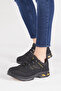 Men's Black Yellow Trekking Shoes V1030 - 3