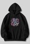 Astronaut Printed Unisex Black Kangaroo Pocket Hooded Sweatshirt Hoodie