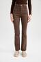 Long Length Gabardine Trousers with Flared Leg Pockets - 7