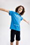 Boy's Printed Short Sleeve T-Shirt Shorts Set of 2 - 3