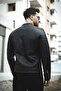 Attilio Extra Slim Fit Men's Leather Coat with Fleece Inside and Piping on the Sides - 4
