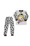 Cow And Speckle Printed Children's Pajama Set White Cotton - 3
