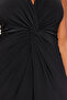 Siyah Yırtmaçlı Midi Örme Elbise TBBAW24AH00095 - 5
