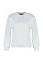 Ekru Kalın İçi Polarlı Regular/Normal Kalıp Bisiklet Yaka Basic Örme Sweatshirt TWOAW24SW00101 - 7