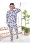 Football Printed Gray Kids Pajama Set - 4
