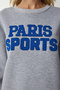 Women's Gray Embroidered Raised Oversize Sweatshirt DP00190 - 4