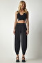 Women's Black Comfortable Woven Shalwar Trousers MS00014 - 2