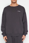 Anthracite Oversize/Wide Cut Letter Printed Warm Sweatshirt Tracksuit Set Tmnaw24Em00004 - 6