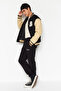 Black Oversized /Wide Cut Jogger Sweatpants with Phone Pockets and Labels Tmnaw24Ea00015