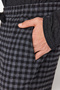 Siyah Regular Fit Rahat Kalıp Ekose Dokuma Unisex Pijama Altı Eşofman TMNAW24PJ00020 - 4