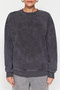 Antrasit Eskitme/Soluk Efektli Kalın İçi Polarlı Oversize/Geniş Kalıp Örme Sweatshirt TWOAW24SW00151 - 4