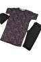 Star Model Digital Pattern Children's Half Sleeve Swimsuit Micro Water Repellent Quality Children's Swimsuit