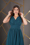 Chiffon Design Sleeveless V Low-cut Long Dress Evening Dress - 4