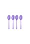 25 Pcs Purple Colored Spoons Hard Durable Plastic Luxury Disposable Birthday Party Presentation Spoon - 2