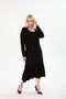 PLUS SIZE BELOW KNEE SQUARE COLLAR LONG SLEEVE VISCOSE COMBED STYLISH DESIGN COMFORTABLE DRESS - 6