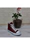 555 Claret Red Long Unisex Sneaker Linen Sports Shoes - 7