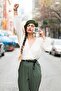 Khaki French Painter Australian Wool Felt Beret - 2