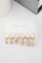 Women's Zircon Stone Dangle Heart Figure Clip-on Earring Set of 6 - 3
