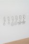 Women's 6-Piece Earring Set with Zircon Stones, Flower Figures and Clips - 2