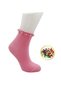Women's Multicolored Half Conch Cotton Socks with Bead Detail Pack of 4 - 3