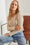 Women's Ecru Openwork Knitted Sweater 20234192 - 2