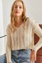 Women's Ecru Openwork Knitted Sweater 20234192 - 6