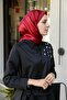 PLAIN CRYSTAL SCARF-CLARET RED-1 - 5