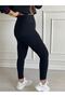 Women's Black Raised Waist Corset Inner Non-Showing Agglomerating Steel Lycra Leggings - 3