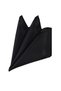 Black Slim Tie Handkerchief & Silver Color Anchor Brooch Men's Gift Set - 5