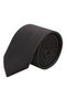 Black Slim Tie Handkerchief & Silver Color Anchor Brooch Men's Gift Set - 4