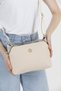 Women's Cream Bag Three Compartment Shoulder Cross Strap Quality Bag