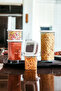 Food Container 5-Piece Square Food Container Storage Container Dowry Set Square Transparent Spice Bowl Set with White Lid - 3