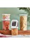 Food Container 5-Piece Square Food Container Storage Container Dowry Set Square Transparent Spice Bowl Set with White Lid - 2